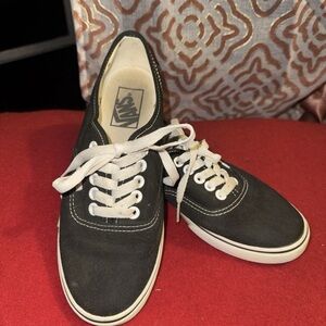 Vans Black and White Canvas Shoes
